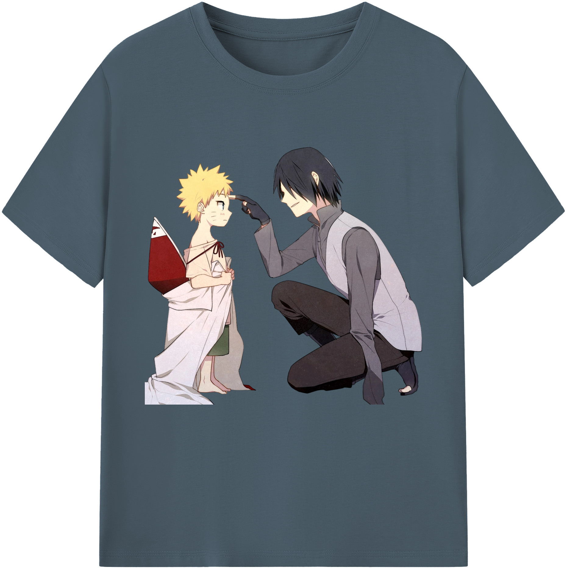 （画像用） NARUTO -ナルト- うちは サスケ Uchiha Sasuke 綿100％半袖Tシャツ（フロントプリント）